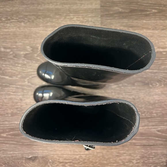 SOLD Hunter Women's Original Tall Rain Boot Glossy Black Women's Size 6 - Picture 6 of 7